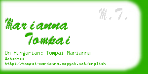marianna tompai business card